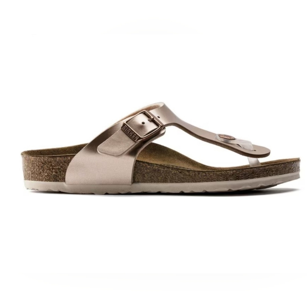 Birkenstock Gizeh Electric Metallic Copper Thong Sandal Big Girls Size 3 NWT